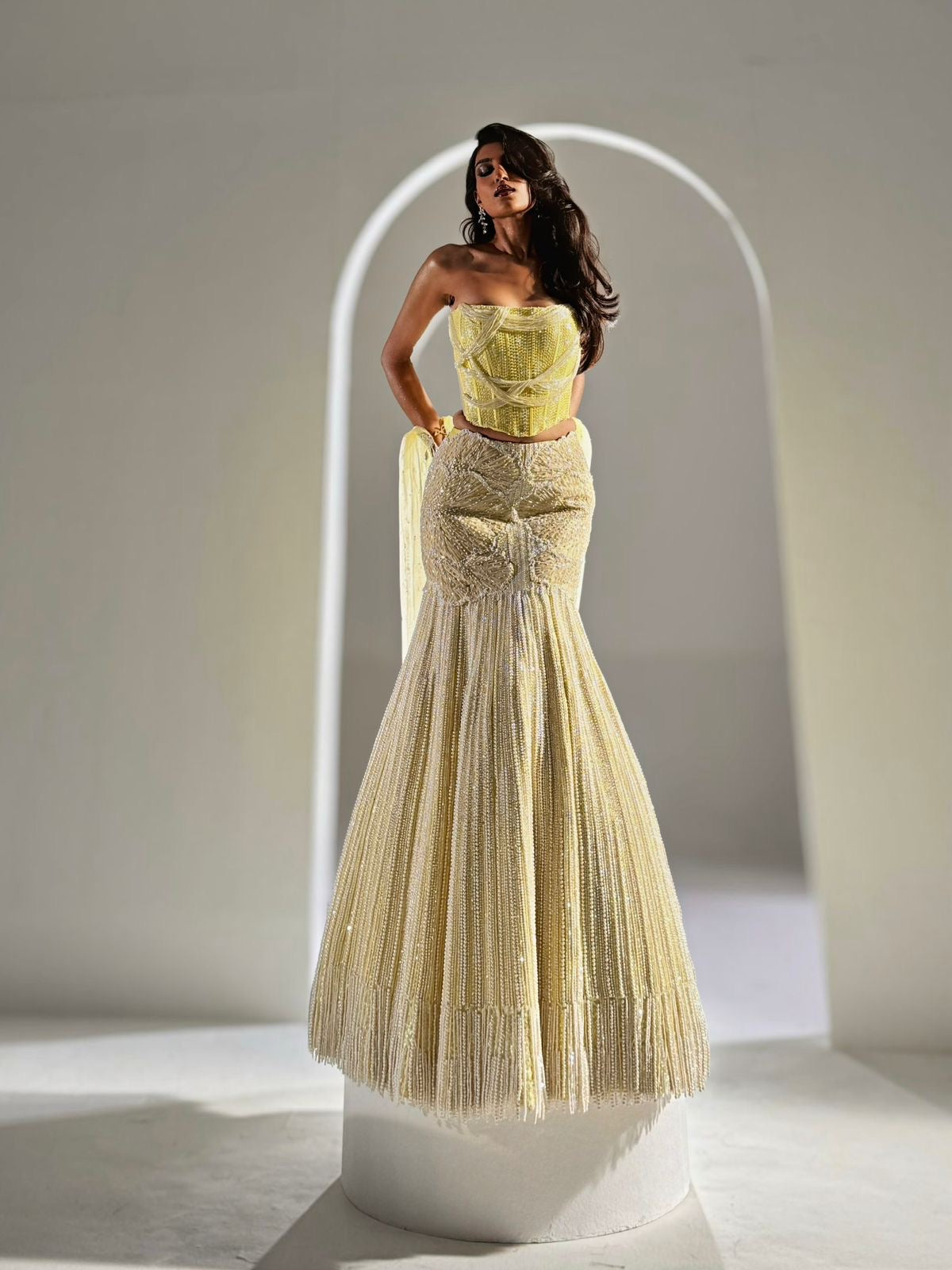 Dandelion lehenga